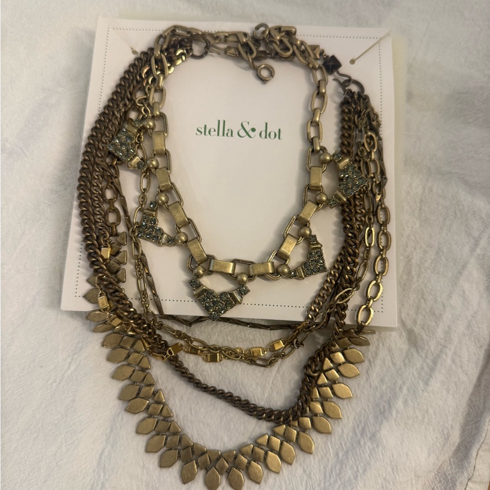 Stella & Dot Gold Multi-Strand Necklace